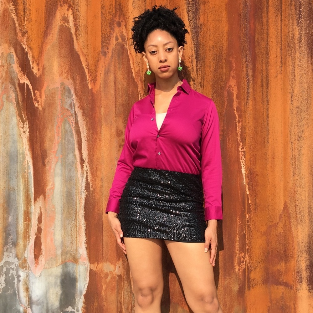 Fuchsia Calvin Klein Button up sz small
